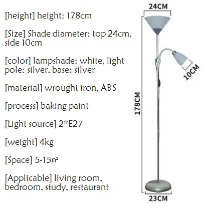 

Floor lamp Living room bedroom simple LED modern study vertical table lamp