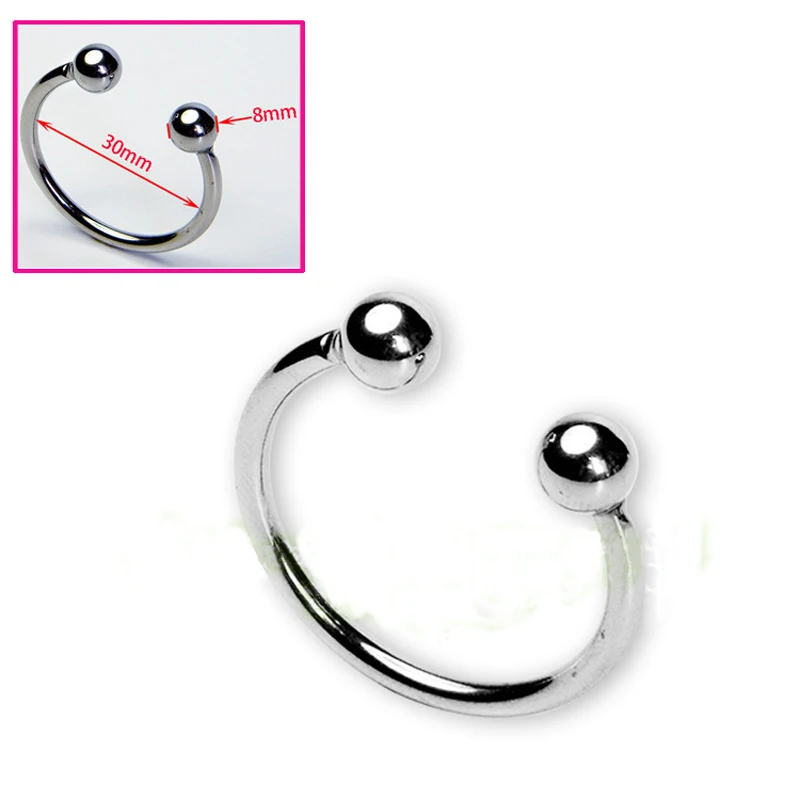 Мужской ремень верности кольцо из нержавеющей стали с двумя шариками 30 мм