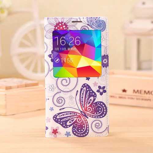 Чехол полиуретан чехол для Galaxy S5 i9600 роскошь ультра-дешевый тонкий перевёрнутый