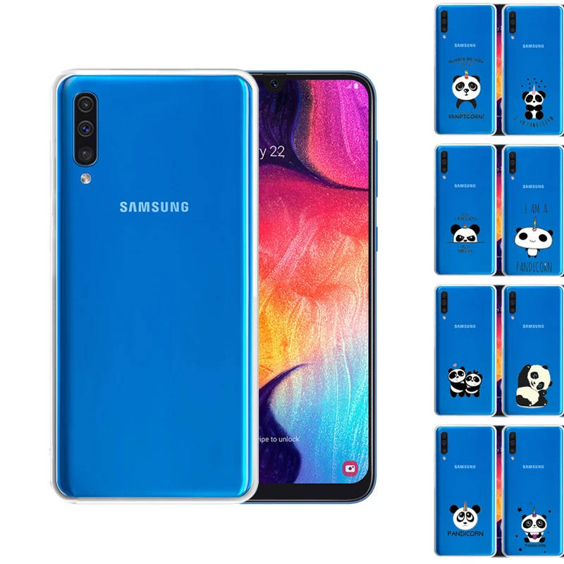 Мультфильм силиконовый чехол для телефона samsung Galaxy A50 симпатичные панды Коке