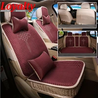 loyalty universal summer endothermic ventilation wear resisting pure ice silk weaving knot auto cushion for five seat cover