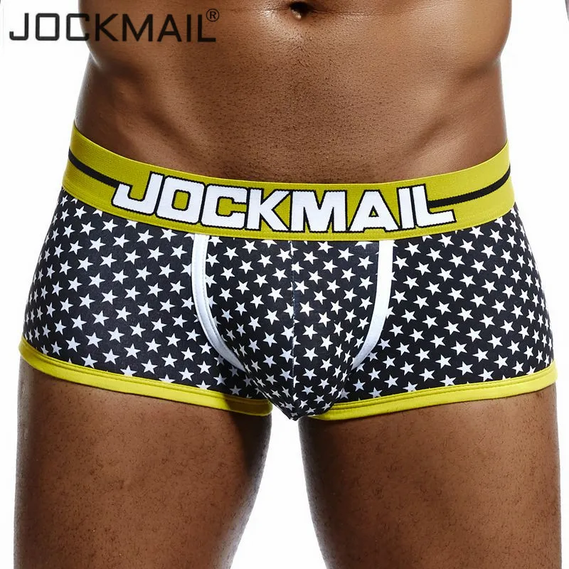 JOCKMAIL, дышащие, Cueca, боксеры, homme, хлопок, мужское нижнее белье, боксеры, U выпуклый мешочек, сексуальные мужские трусы, мужские боксеры, Гей Трусы