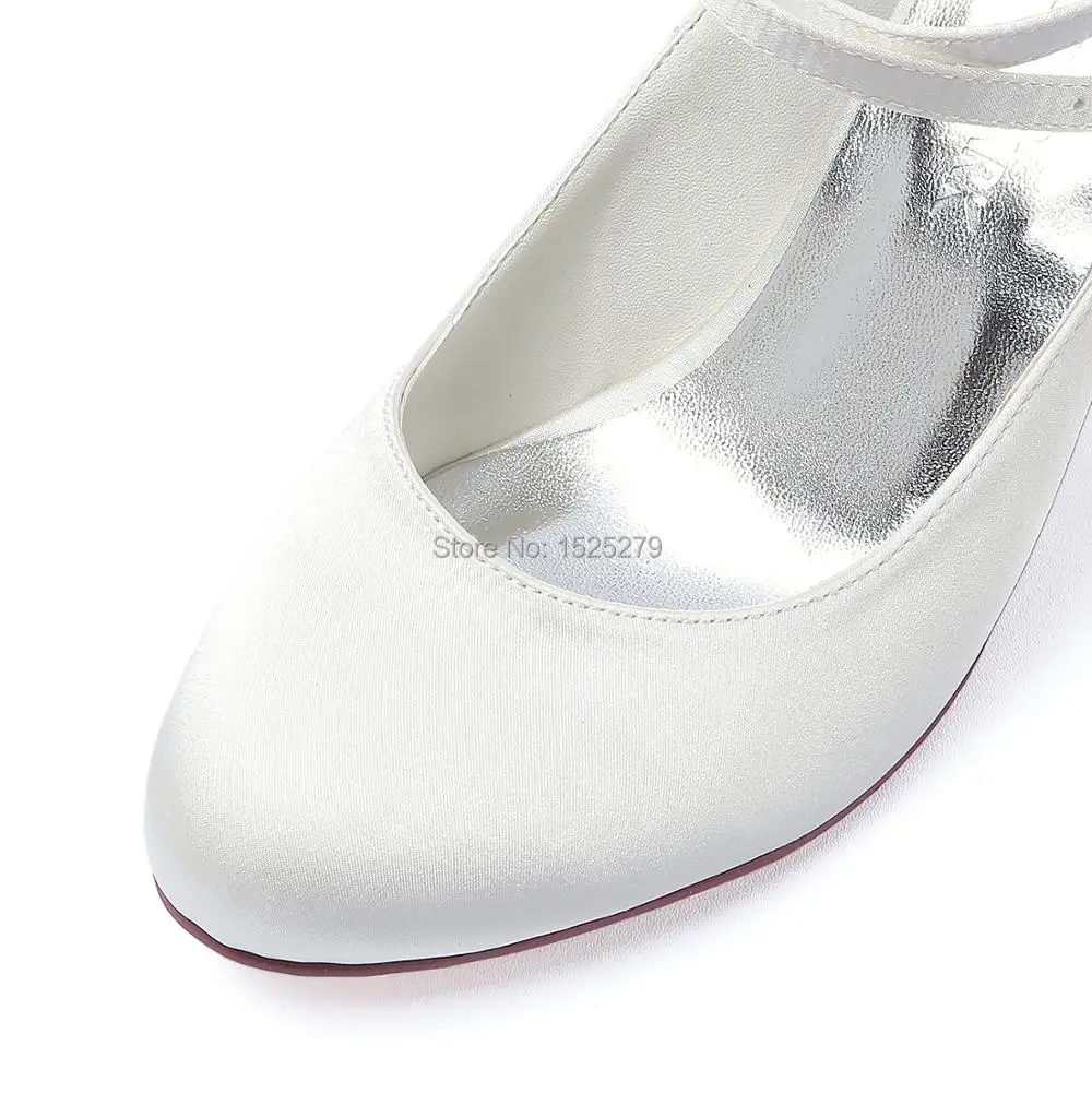 HC1808 белая свадебная заколка цвета слоновой кости туфли с закрытым носком на