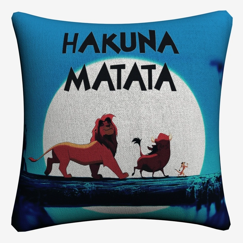 Hakuna Matata Lion King декоративное хлопковое белье Наволочка 45x45 см для дивана на подушку
