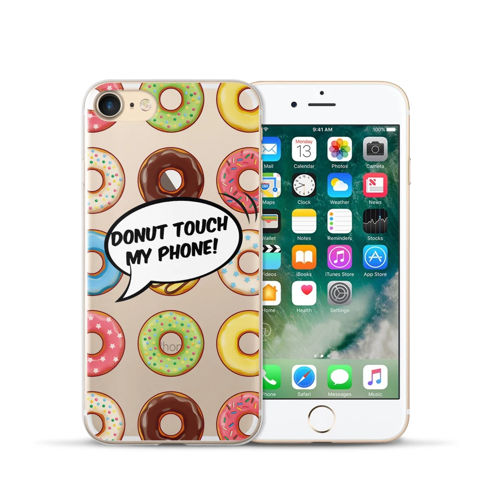 BIGCHEN для iphone 5 S SE 6 6s 8 7 plus сладкие пончики мороженое Макарон окрашенные
