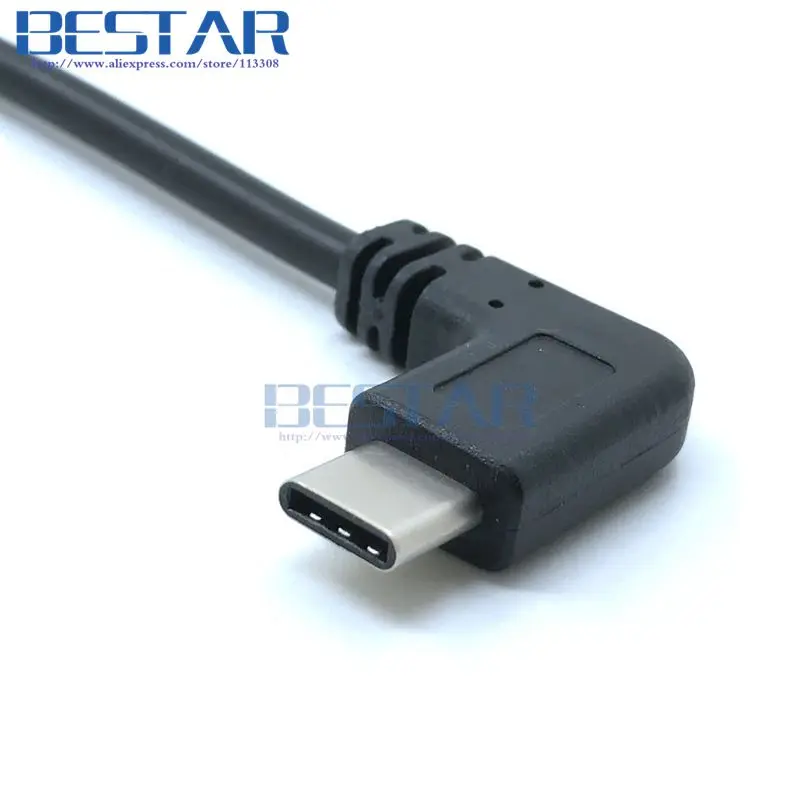 Кабель адаптер USB 3 1 Type c Male с прямым углом к Mini Micro Female кабель переходник 25 см