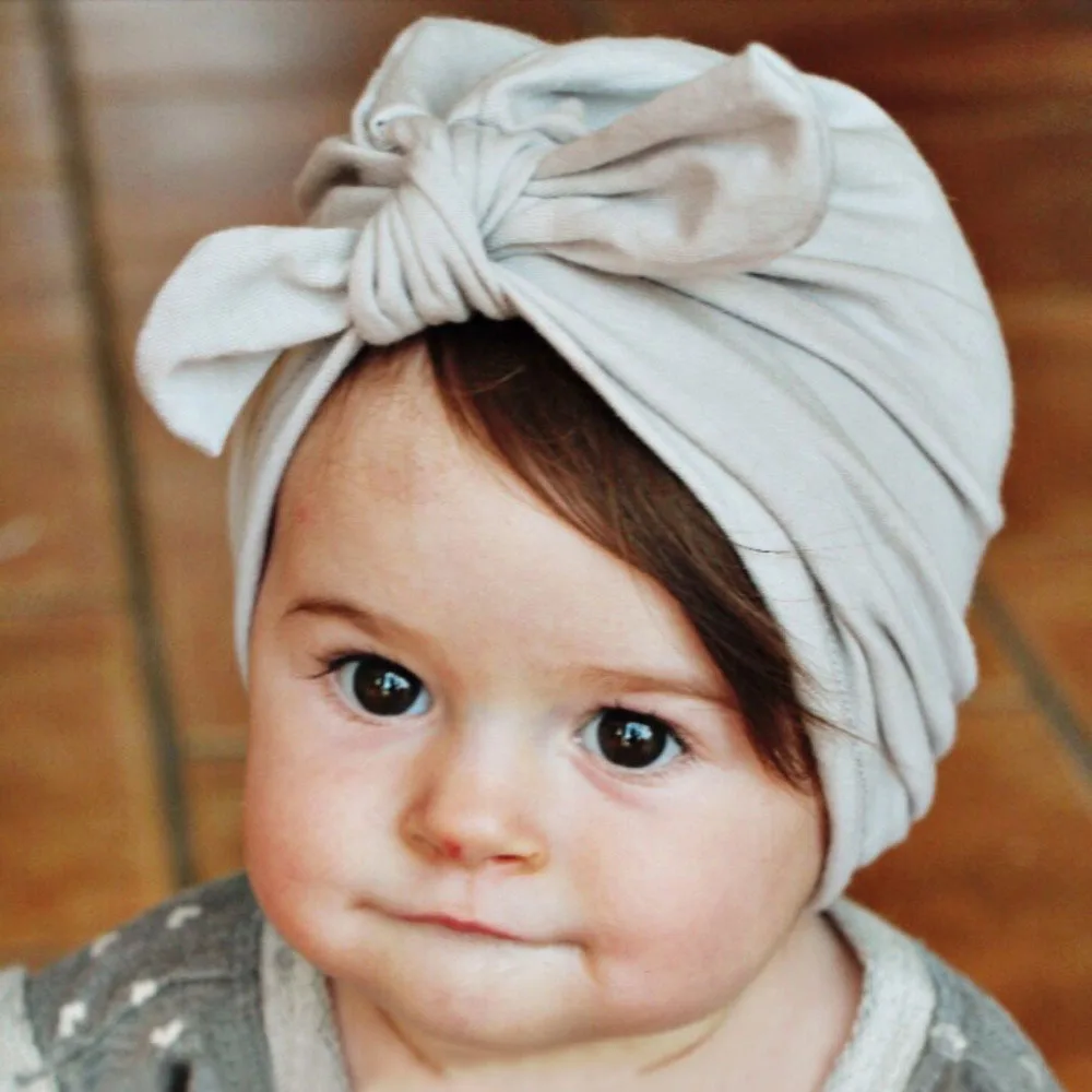 

Cute Sweet Kids hair Adornment Turban Rabbit Bowknot Soft Colorful Cotton Hair Bands Headband Headwear kids hair bow accessories