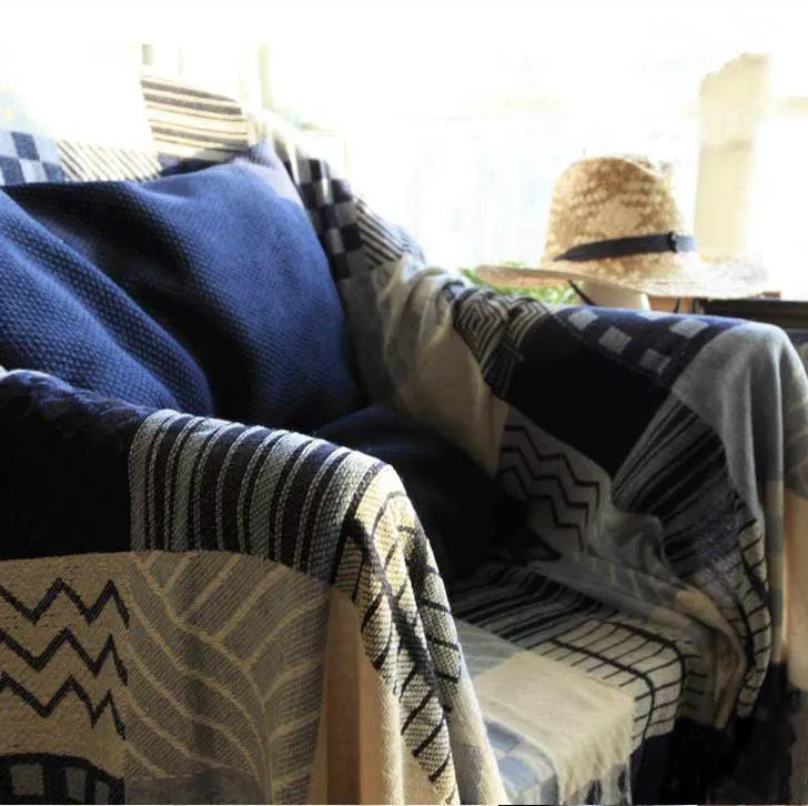 Хлопок Пледы Одеяло диван вязание крышка Нитки декоративные tabelcloth/Постельные