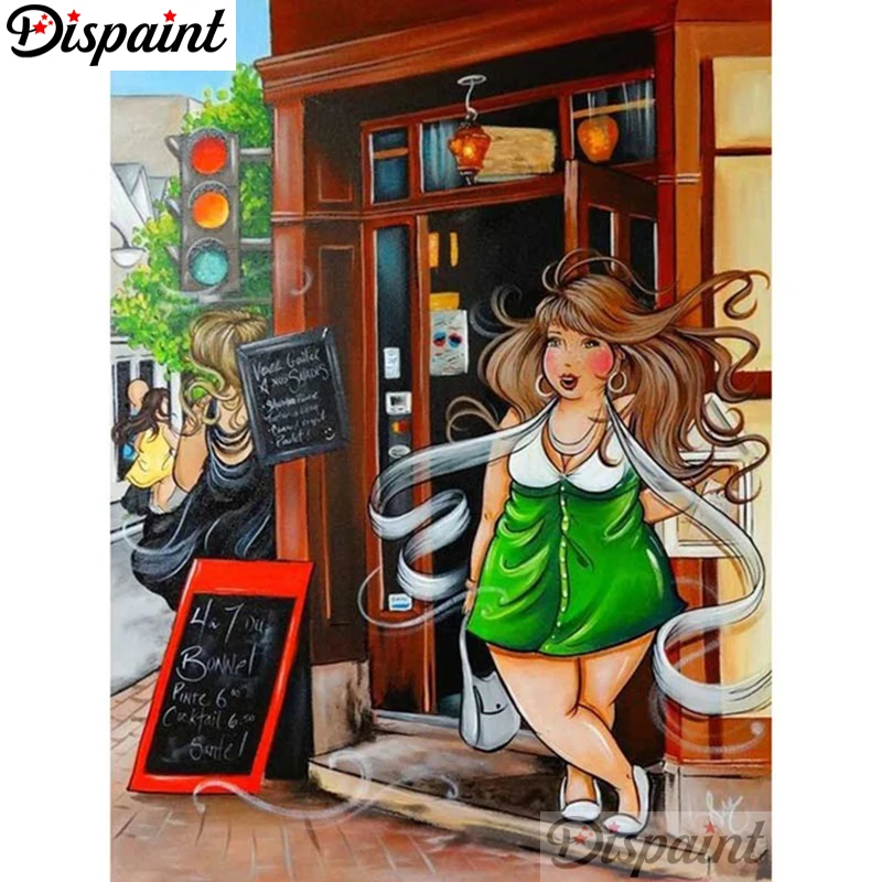 

Dispaint Full Square/Round Drill 5D DIY Diamond Painting "Cartoon beauty" 3D Embroidery Cross Stitch Home Decor Gift A06317