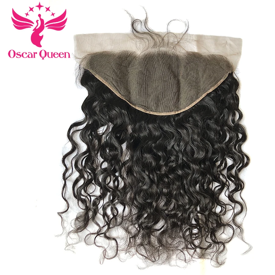 Человеческих волос естественная волна Кружева Фронтальная волосы уха до
