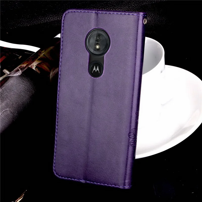 Счастливый клевер кошелек кожаный чехол для Motorola Moto G6 играть Флип с держатель