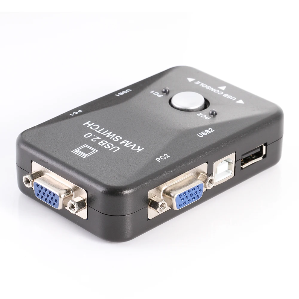 FOTGA двойной/2 портовый USB VGA KVM переключатель коробка Fr мышь клавиатура Монитор