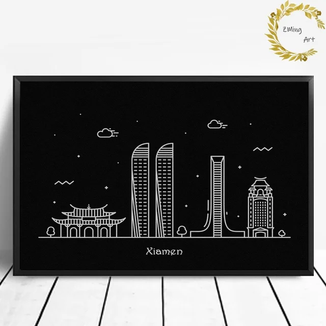 Xiamen Китай минималистичный стиль рисунок на холсте Художественная печать