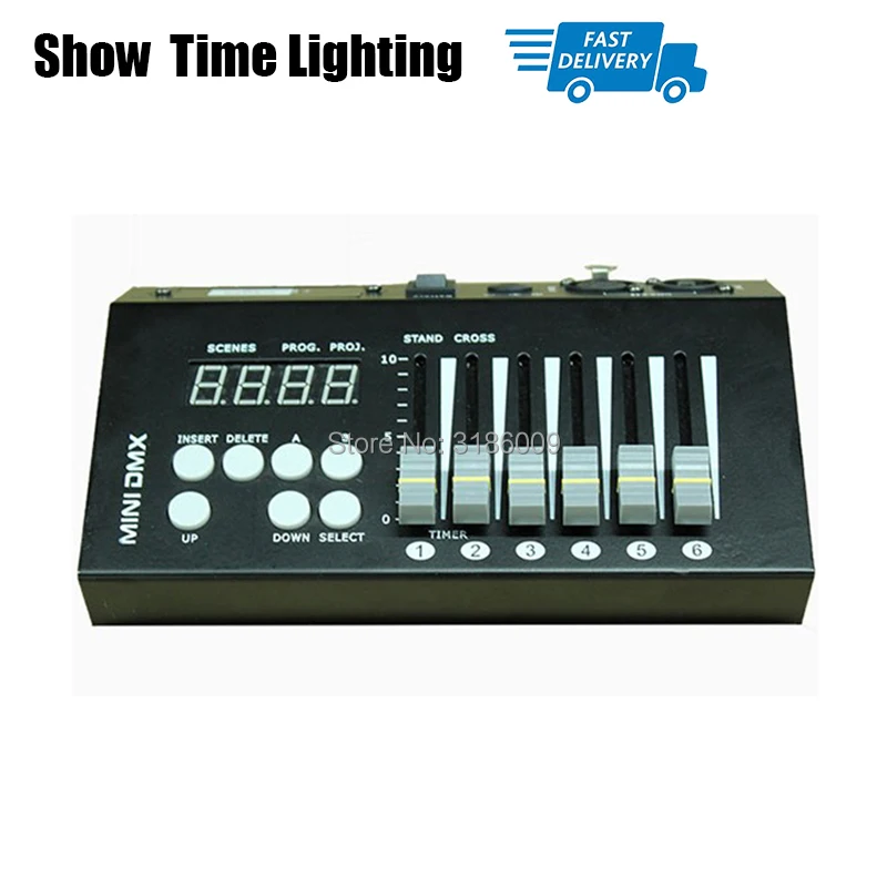 Быстрая доставка мини DMX 54 контроллер с батареей сценическое освещение DJ