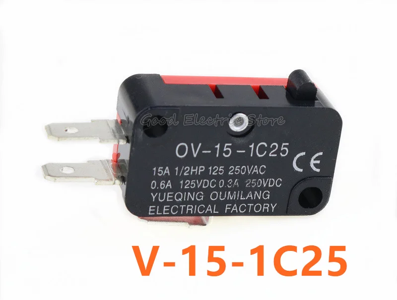 V-15-1C25 15A 250VAC Кнопка SPDT 1NO 1NC микро переключатель | Обустройство дома