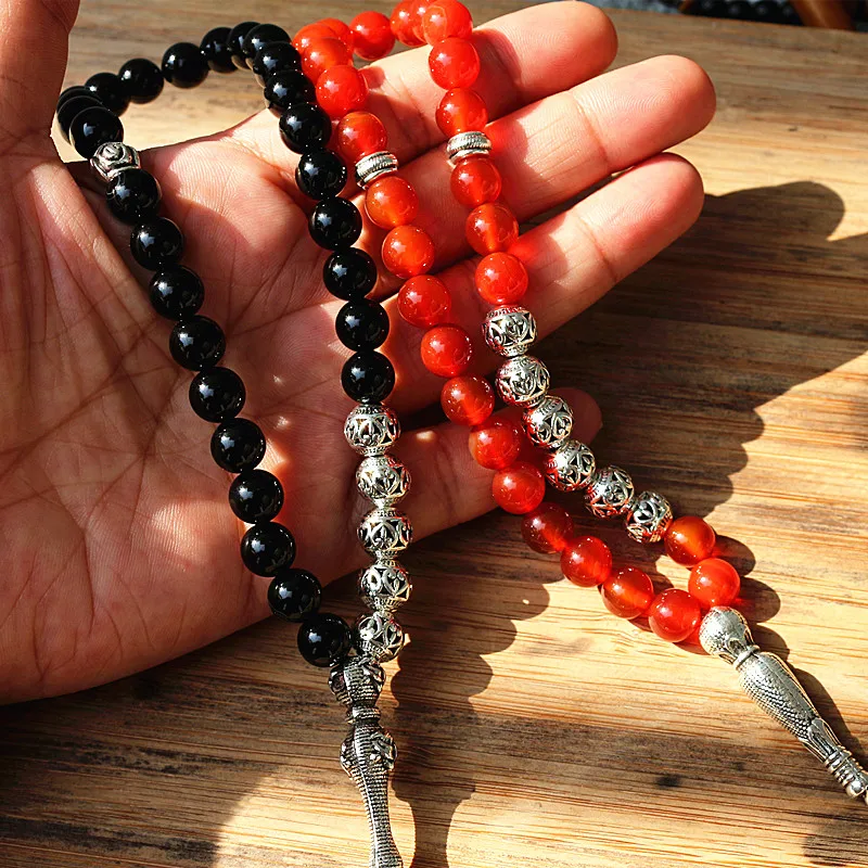 Четки из натурального камня для мужчин и женщин 8 мм|prayer beads|33 prayer beadsmuslim tasbih |