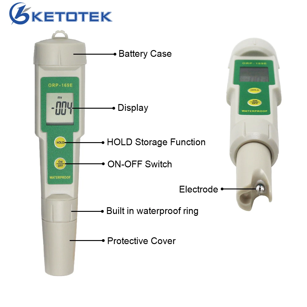 

Portable Pen ORP Meter Redox Tester Water Detector ORP Monitor Drinking Water Quality Analysis Device 0~+/-1999mV