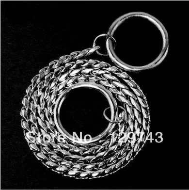 Стальные P цепи ошейники и поводки для собак с кольцевой пряжкой 40 см-76 см