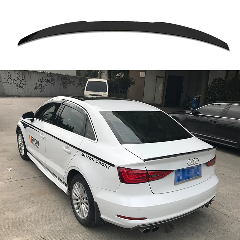 Задний спойлер для Audi A3 S3 Sedan 4door 2014 2015 2016 2017 2018 2019|Спойлеры и крылья| |