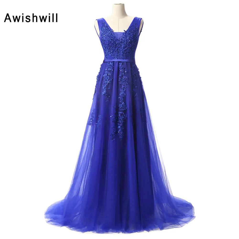 

Robe De Soiree Lace Beading Sexy Backless Long Evening Dresses Pageant Banquet Elegant Floor-length Party Prom Dress Women