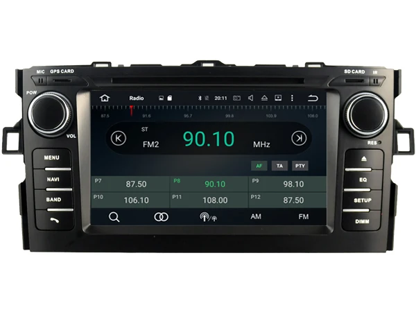 Ips экран Android 8 0 автомобильный Dvd Navi плеер для TOYOTA AURIS 2007 2008 2009 2010 2011 gps suto стерео