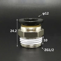 dn15 g 12 bsp male x fit tube od 12mm nickel plated brass pneumatic air hose quick connector push in coupler water gas oil