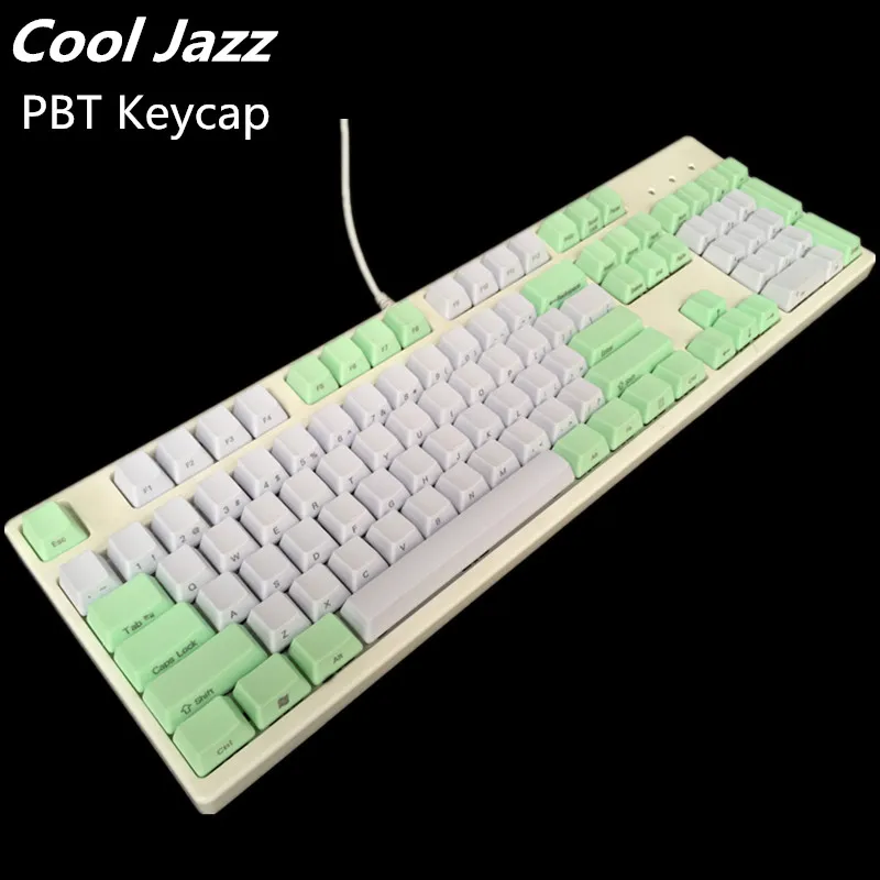 Крутая белая голубая Смешанная Толстая клавиатура PBT ANSI ISO макет 108 87 колпачки для