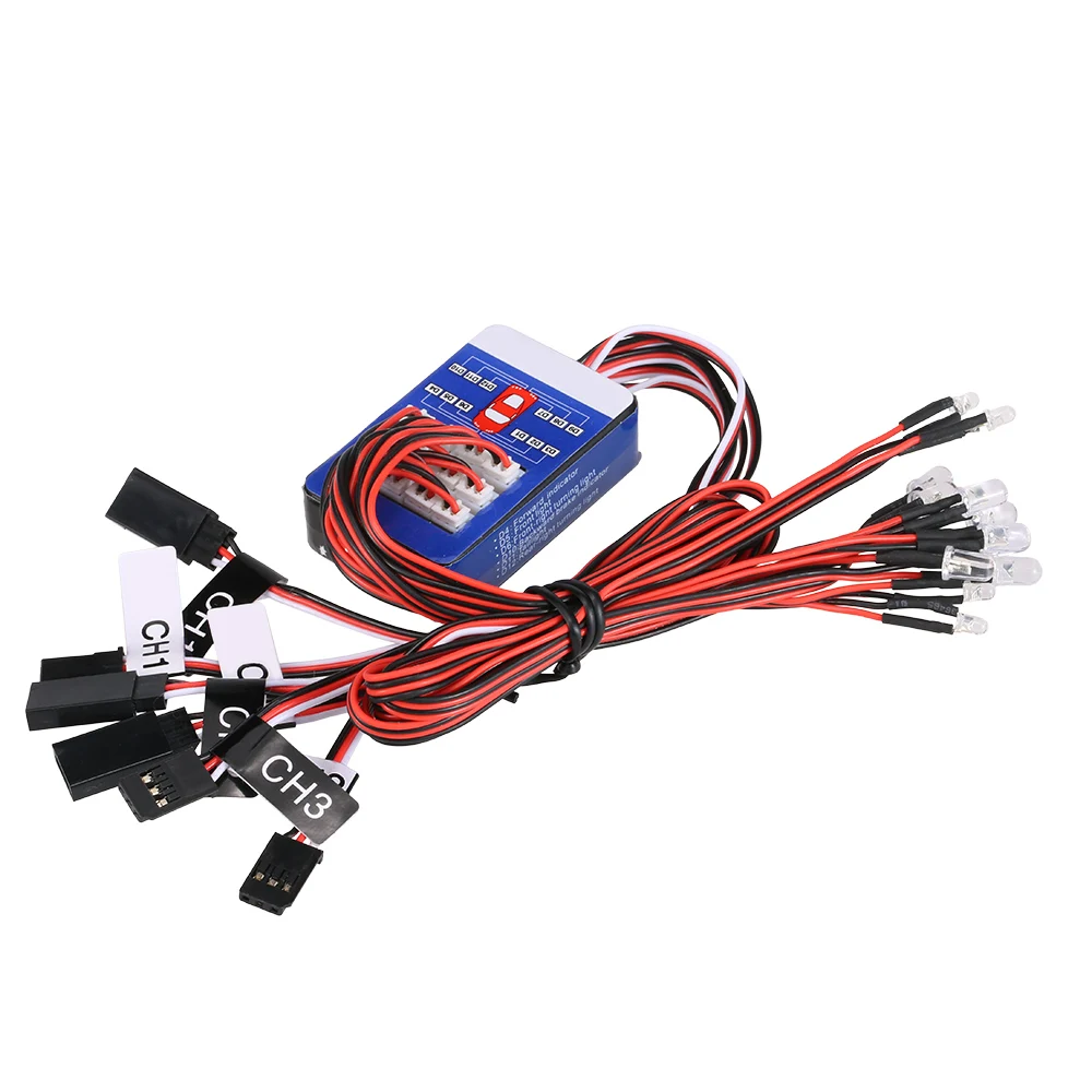 12 RC автомобильный светодиодный светильник ing System Kit рулевое управление тормоз