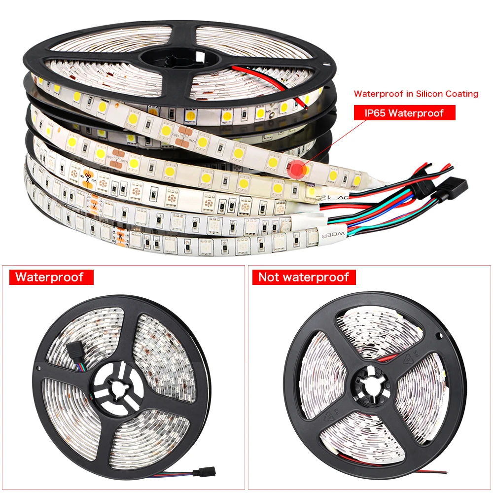 SMD5050 светодиодный DC24V гибкий светильник 5 м 300 s Водонепроницаемый безопасный