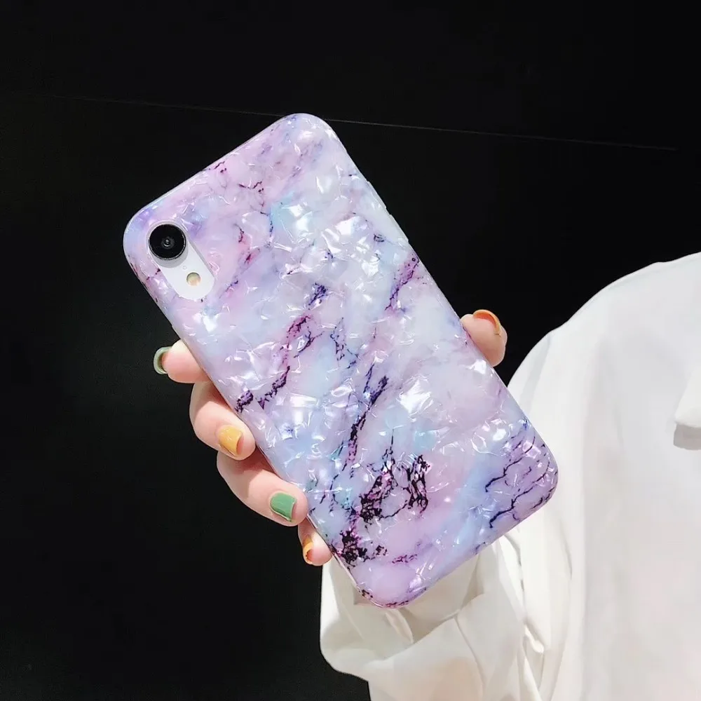 Роскошный блестящий Мраморный чехол OnePlant для телефона IPhone 6 6s 7 8 Plus мягкие чехлы