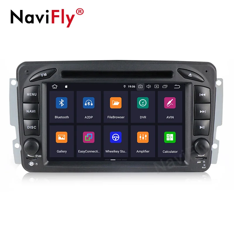 Navifly 7 ''сенсорный экран ips/DSP Android9.0 Автомобильный DVD плеер для Mercedes benz W209 W203 W168 W463