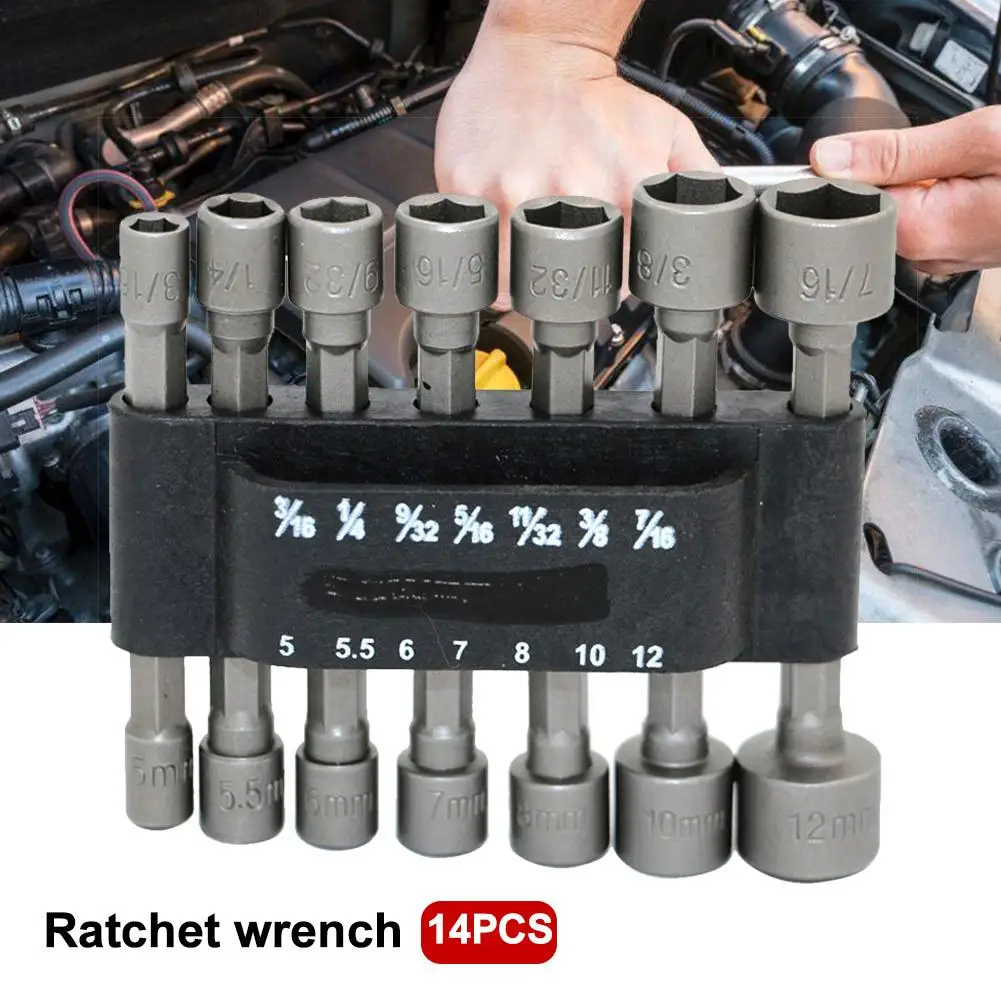 14 шт. без магнита Шестигранная ручка кольцевой гаечный ключ набор для