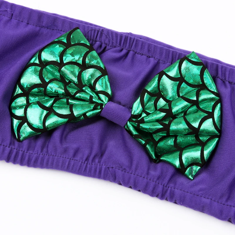 Очаровательная одежда для купания Русалочка с блестками маленьких девочек