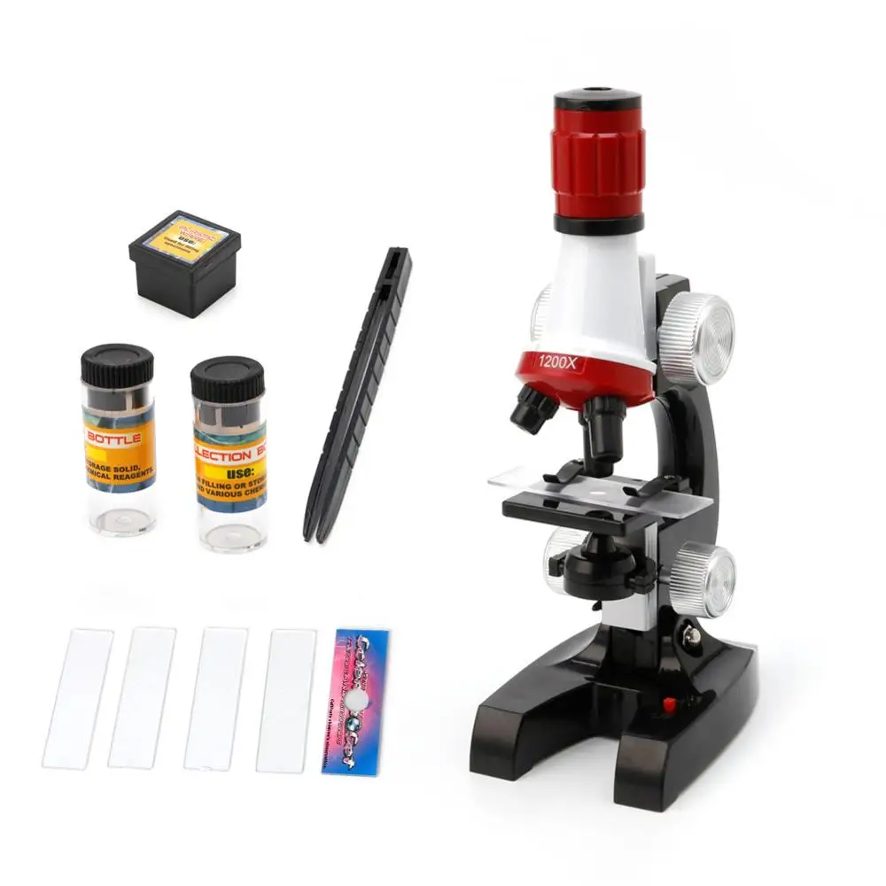 

Kids Educational Microscope Kit Science School Magnifying Tool Set With Tweezers