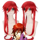 Парик лаватейн для косплея аниме Kamigami No Asobi Локи парик для Хэллоуина длинная коса прямые красные синтетические волосы парики для косплея + шапочка для парика