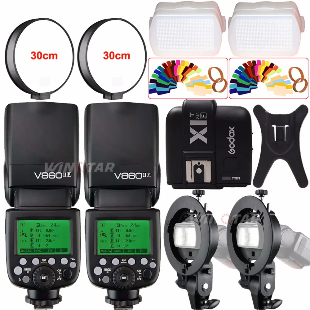 Вспышка Godox V860II TTL Speedlite GN60 HSS 1/8000s с литий ионной батареей и фотовспышкой для Canon Nikon