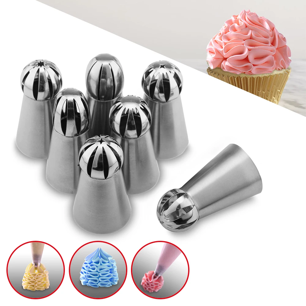 7 шт. кондитерские насадки для выпечки из нержавеющей стали|cream tools|cream pastrycream piping |