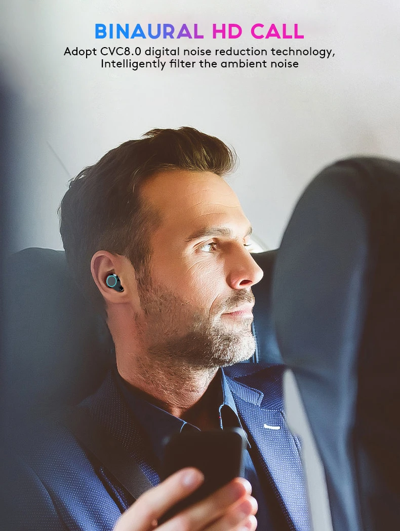Arlado G02 TWS Bluetooth наушники беспроводные наушники с тяжелыми басами сенсорное управление стерео гарнитура с зарядным устройством 3000 мАч