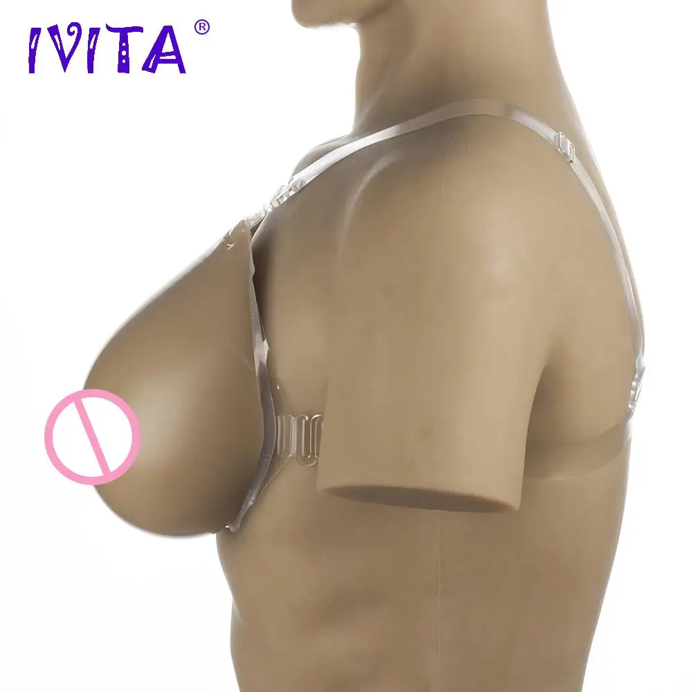 IVITA 2800 г силиконовые формы груди с плечевыми лямками для трансвеститов