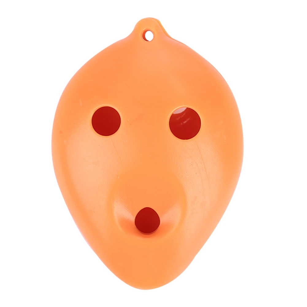Orange Ocarina Фарфоровая керамика пластик C мелодия начинающих обучение 6 отверстий прочные духовые инструменты игрушки белая глина практичный треск - Цвет: Orange