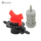 Фитинги для инжекторов для удобрений Вентури MUCIAKIE, 1 комплект, 7 мм, отключение воды с фигурным металлическим фильтром, садовый шланг для полива