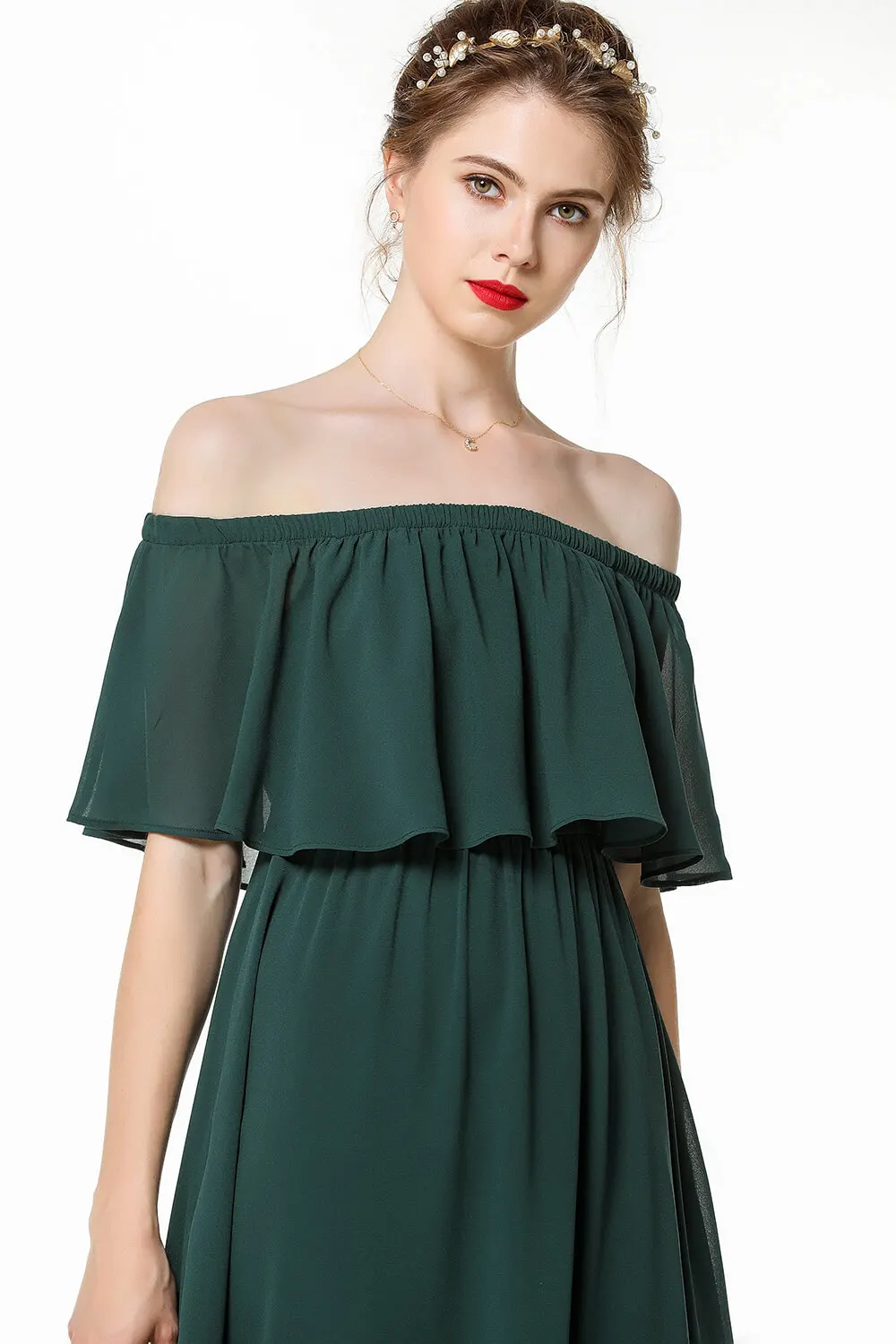 Robe de Soiree пикантная шифоновая без бретелек Вечерние платья Длинные иллюзии с