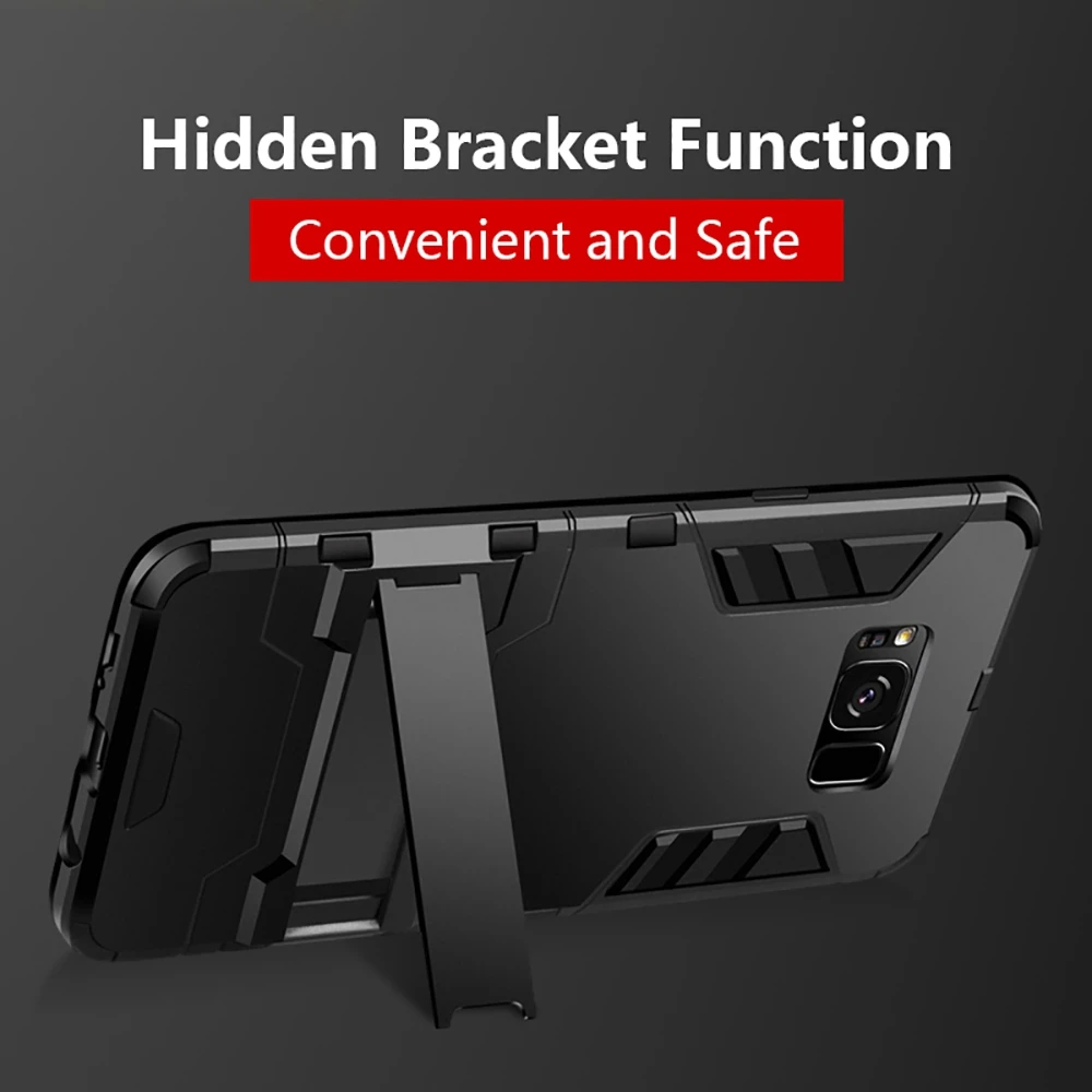 KISSCASE Armor Phone Case для Xiaomi A1 8 8SE 6X Kickstand Back Cases Redmi 4X 5 5A Plus Примечание Противоударная