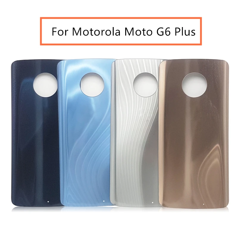 Стеклянная Крышка батарейного отсека для Motorola Moto G6 Plus задняя крышка корпус