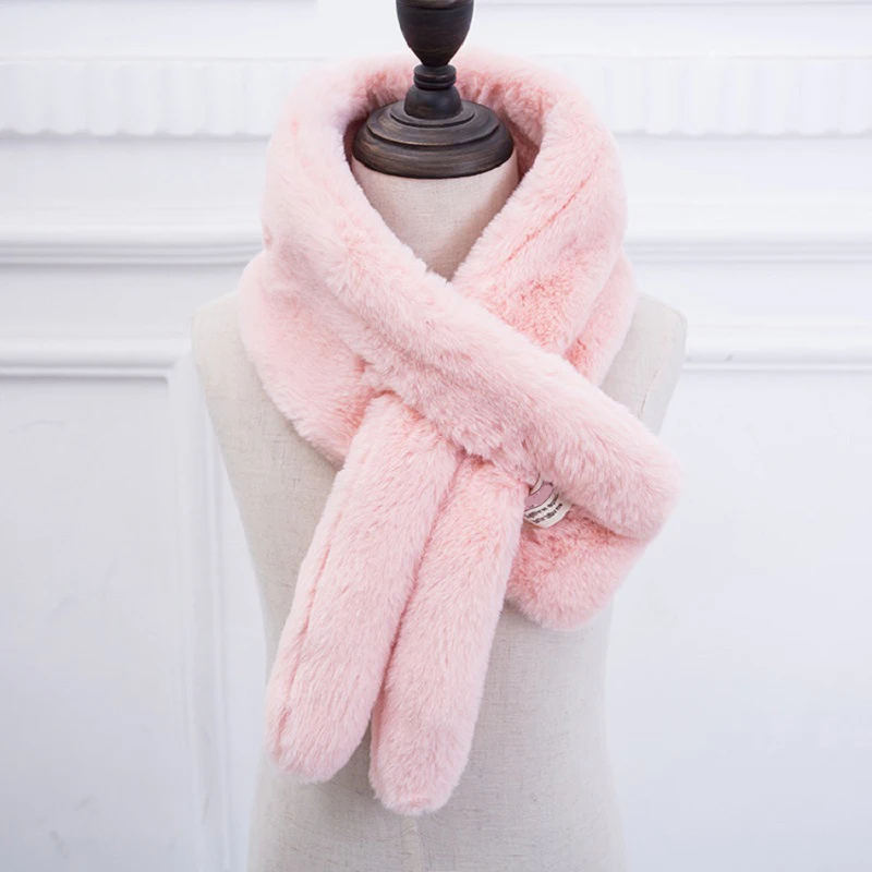 JKP 2018 autumn winter children imitation rex rabbit fur scarf girl boy warm decoration cute neck FPC-86 | Детская одежда и обувь