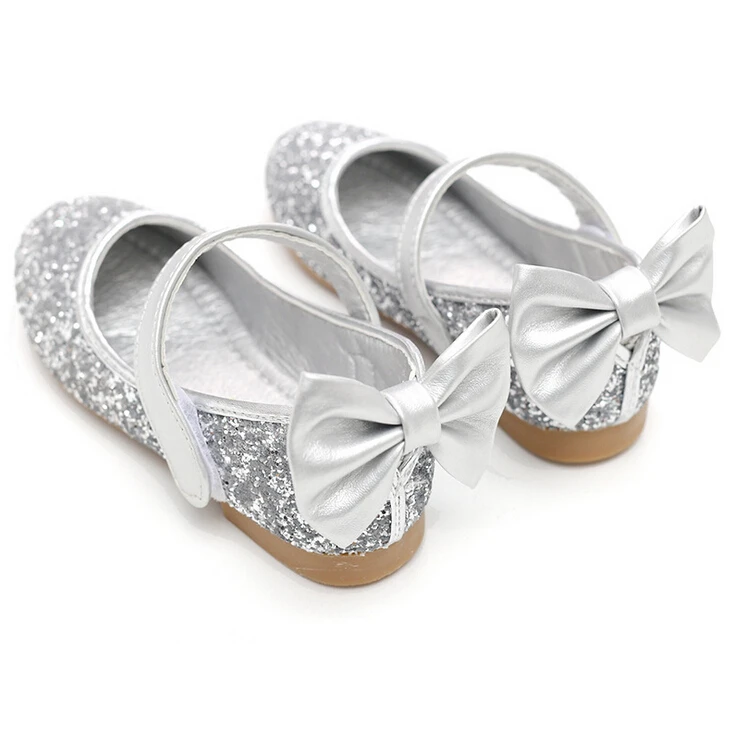 Kids Girls Glitter Princess Sandals Children Casual Wedding Shoes Square Heels Dress Party Size 26-34 | Детская одежда и обувь
