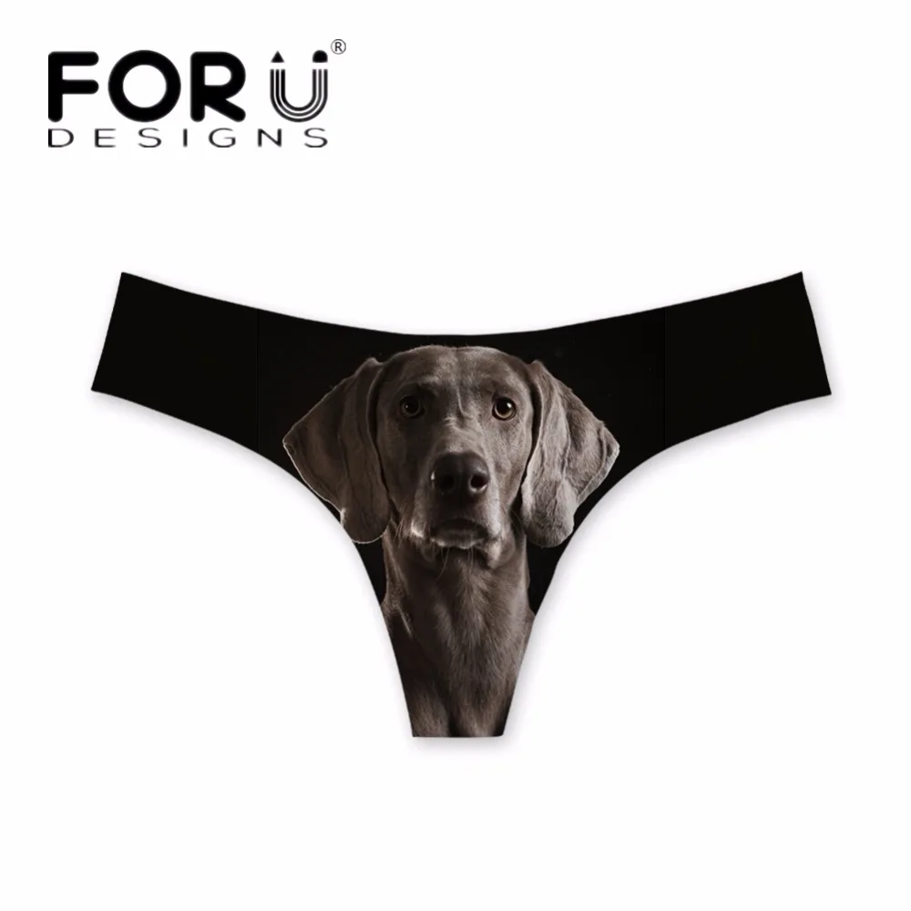 FORUDESIGNS женские G стринги с забавным 3D принтом собак модные бесследные трусики