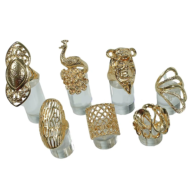 7 шт прозрачный акриловый куб Ювелирное кольцо стенд витрина для серег Держатель