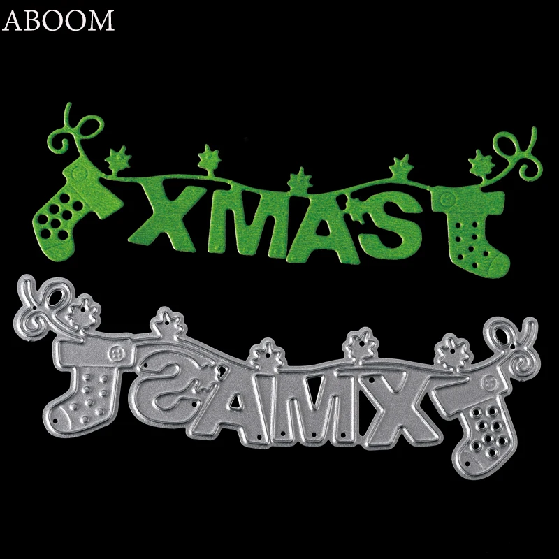 ABOOM 1 шт. XMAST носки с буквенным принтом металлические углеродистая сталь под заказ