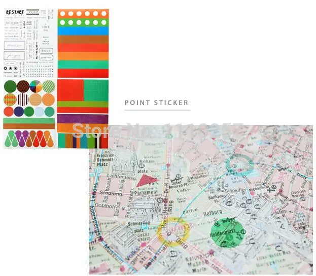 Ежедневная декоративная наклейка-винтажная дорожная фотонаклейка набор